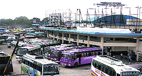 A view of the Jalandhar bus stand. 