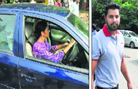 (Right) The youth who gave the woman driver a chase; and the accused in Ludhiana