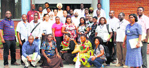Members of the Kenya and Malawi delegation pose for a photograph at Punjab Agricultural University in Ludhiana.