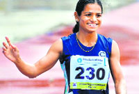 Due to excess androgen in her body, sprinter Dutee Chand is not eligible to compete in the female category. file