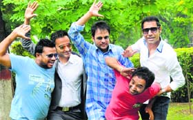 gang of boys: (L-R) Karamjit Anmol, Aman Khatkar, Amrinder Gill, Rana Ranbir and Binnu Dhillon