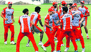 Kings XI Punjab players gear up for the coming Champions League T20