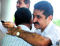 Doon MLA Ram Kumar Chaudhary after his acquittal at a Panchkula court