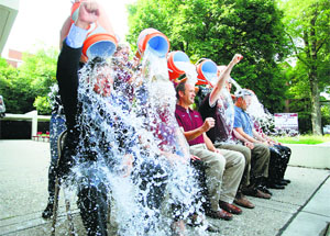The ice bucket challenge  went viral all over the world through social media 