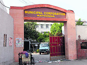 The Municipal Corporation Bathinda (MCB) office that is situated on the railway road in Bathinda. 