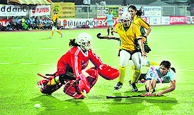 A file photo of a hockey match at Surjit Hockey Stadium in Jalandhar.