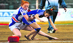 A file photo of a womens kabaddi match during World Cup Kabaddi in Jalandhar.