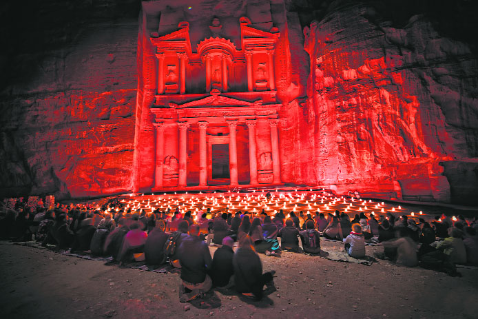 Petra by night