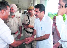 Doon MLA Ram Kumar Chaudhary after his acquittal at a Panchkula court
