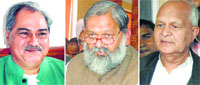 (L-R) Venod Sharma , Anil Vij and Phool Chand Mullana 