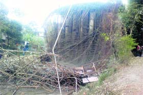 The half-built flyover in Palampur