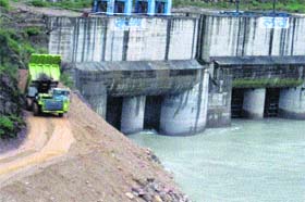 A view of the  800-mw Kol Dam project