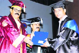 Vice-Chancellor KK Katoch confers degrees on graduates in Palampur on Monday