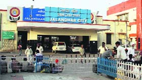 A view of the railway station in Jalandhar.