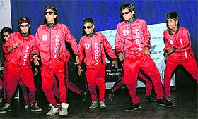 Students perform during the fresher's party at Post Graduate Government College, Sector 11, Chandigarh.