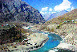 A view of the Chanderbhaga at Lahaul and Spiti.