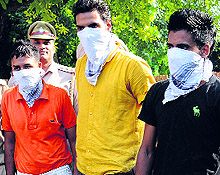 The accused in police custody in Chandigarh on Thursday