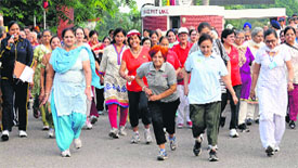 The elderly came in droves to take part in “Walk for Fun”, an annual event organised ahead of Senior Citizens’ Day, at Sukhna Lake in Chandigarh on Saturday.
