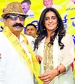 Renuka Bishnoi welcomes Dr Vimal Dhawan in Karnal on Saturday
