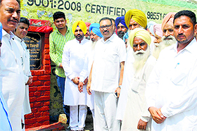 MP Manish Tewari inaugurates solar lights at Rasulpur Mallah village.