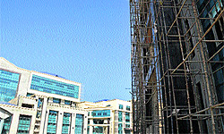 A part of the ESIC Hospital is still incomplete at the Ner Chowk in Mandi