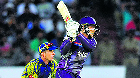 Hobart Hurricanes opener Ben Dunk scored 54 runs against Cape Cobras in their CLT20 match in Hyderabad on Sunday. 