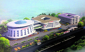 The model of the new bus stand for the Bathinda bus stand.