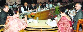 Governor Urmila Singh presides over the annual general meeting of the state Red Cross Society at Raj Bhawan in Shimla on Monday.