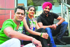 The star cast of Punjabi movie Idiot Boys in Ludhiana.