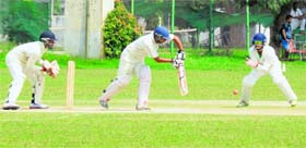 A match between Ludhiana and Jalandhar in progress during the Punjab State Inter-District Cricket Tournament for Katoch Shield at the PAU in Ludhiana.