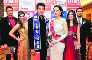 Kanishk Bansal and Chandrka Mehta were chosen Mr and Miss Fresher at the INIFD Fresher Bash-2014 at a hotel in Chandigarh on Tuesday.