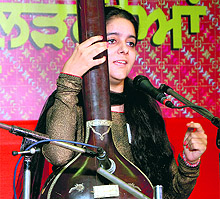 Students take part in various events during the Panjab University Zonal Youth and Heritage Festival at the Government College for Girls in Ludhiana on Tuesday