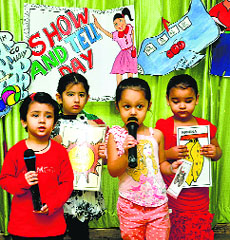 Children take part in an activity at Cherry Lane Play School.