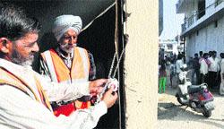 Apprehending sealing of entry gates of godowns and commercial establishments by the UTs Land Acquisition Collector for violations under the Periphery Act, owners of the property removed the entry gates to pre-empt the UT move. Finding no option, the UT staff sealed the entry points to the buildings with iron chains at Daria village on Thursday. Tribune photo: Parvesh Chauhan