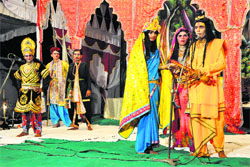 With the cost of all inputs increasing, organisers are finding it increasingly difficult to meet the Ramlila expenses. Tribune photo: Parvesh Chauhan