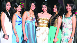 Students pose for a photograph during a freshers party at the Northern India Institute of Fashion Technology in Mohali on Thursday. A tribune photograph
