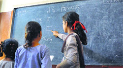 Students at A government school in ludhiana. a file photo