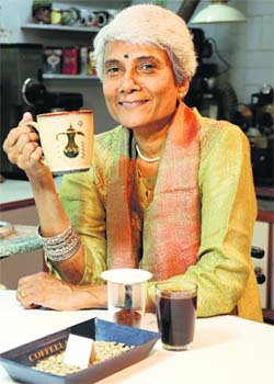 Sunalini Menon, Asia's first woman coffee taster, with her favourite mug
