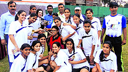 The Unison World School team that won the DDSCA Girls Inter School Football Tournament in Dehradun on Friday