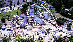 A view of Parodi village after the disaster