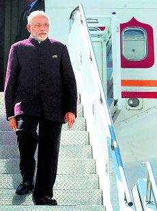 Prime Minister Narendra Modi on his arrival at JFK International airport in New York on Friday.