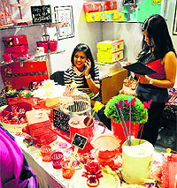 Home dcor items on display at the Carnival of Lights exhibition in Ludhiana on Saturday