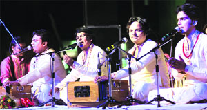 Qawwal Hayder Nizami performs at the Sector 17 Plaza as part of World Tourism Week organised by Chandigarh Tourism in association with The Tribune on Monday