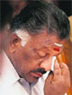 O Panneerselvam at Raj Bhawan in Chennai.  PTI
