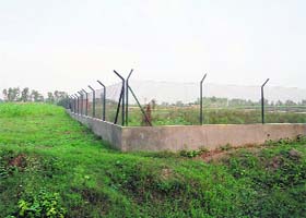 The site where the Rs 8 crore Tourist Interpretation Centre is to be set up at the wetland