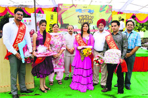 Students at the freshers day party of the Sri Sukhmani Institute of Engineering and Technology in Dera Bassi on Wednesday.