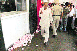 As the Municipal Corporation organised a function at Town Hall to launch the Swachh Bharat Abhiyan, employees threw paper cups in the open after the function in Amritsar on Thursday