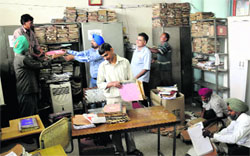 As part of the Swachh Bharat Abhiyan, UT employees clean