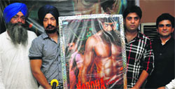The film crew in Jalandhar on Friday. A Tribune photo