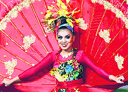 An Indonesian artist during the ceremony